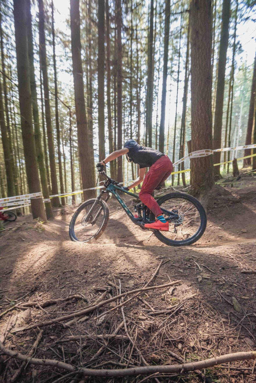 Downhill mountain bike racing